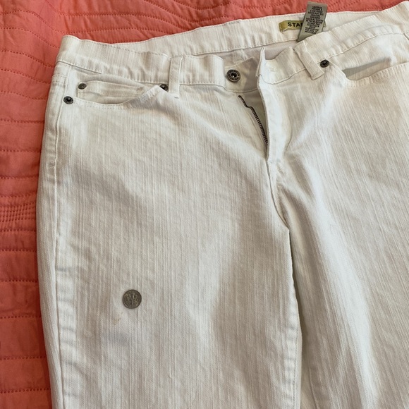 White stretch classic jeans Stamp 10 NWOT - Picture 9 of 9